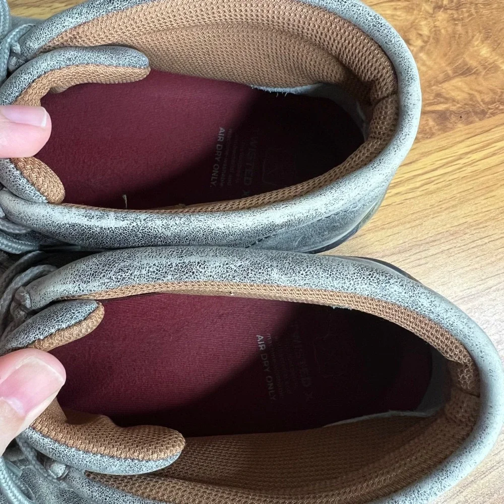 Twisted X Chukka Driving Mocs Mens 13 Gray MDM0072 Leather Casual Distressed